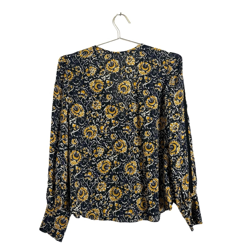 VERONICA BEARD Tarry Printed Lace-inset Blouse In White Multi Size 8 MSRP $495 - Picture 6 of 6